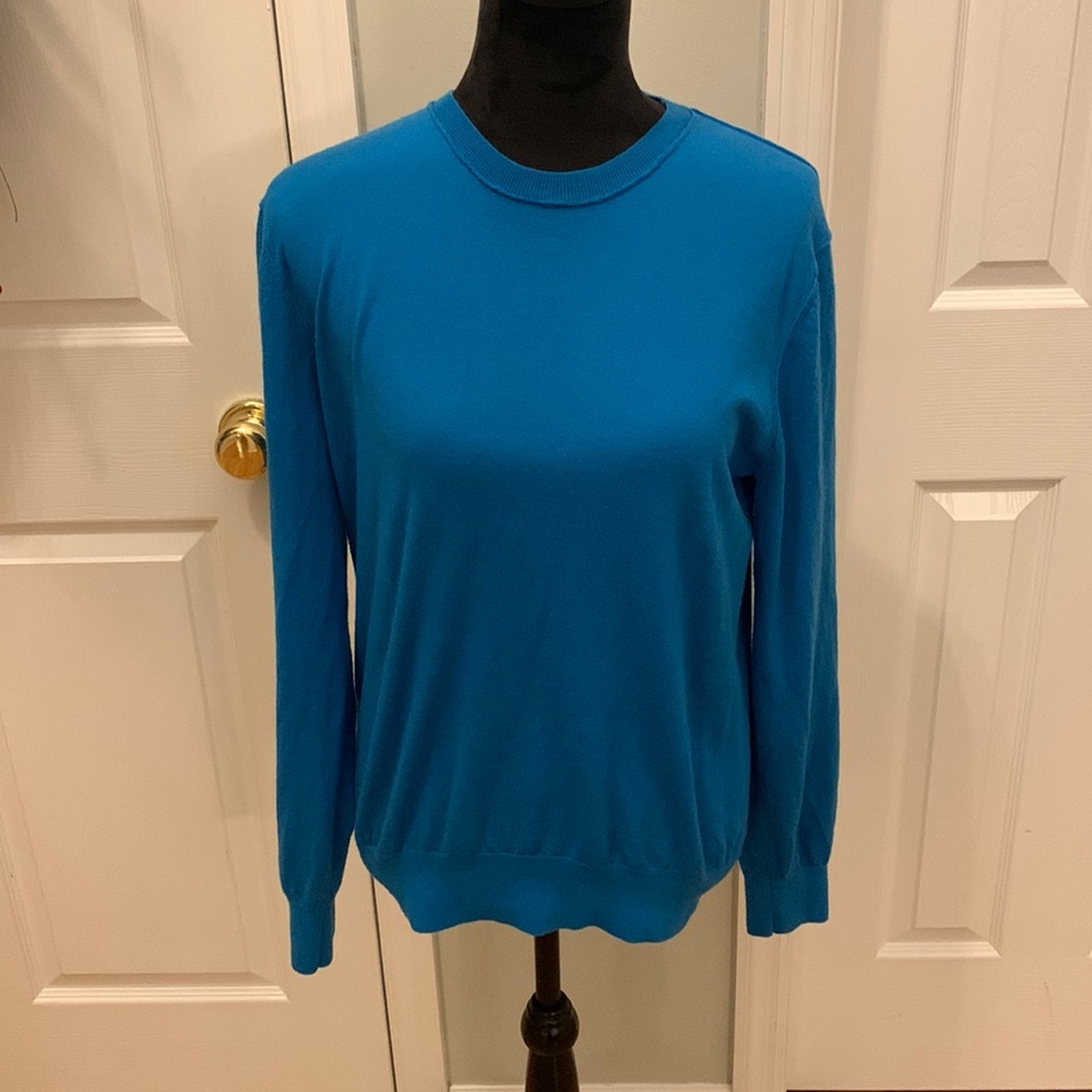 Saks Fifth Avenue 100% Merino Wool Crewneck Lightweight Sweater- Size XL